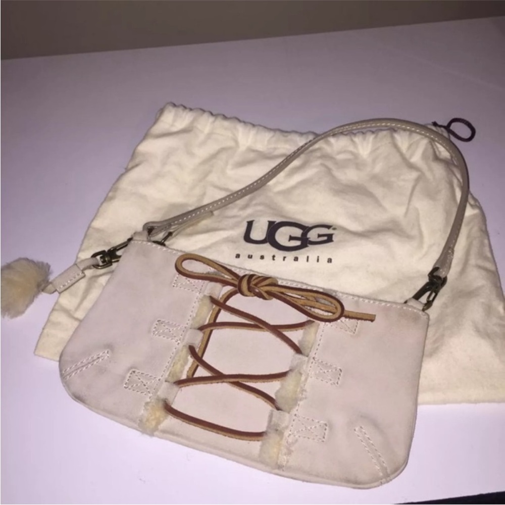 UGG Mini Suede Wristlet Purse with dust bag and tissue